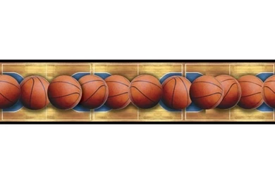 Basketballs Across The Basketball Court Peel & Stick Wallpapers ...