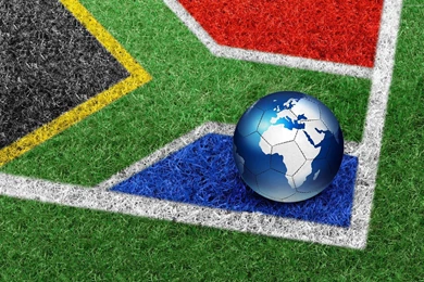 World Football On South Africa Flag Art Wallpa