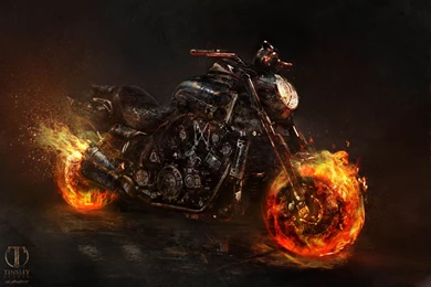 Gallery For   Ghost Rider Bike Wallpapers