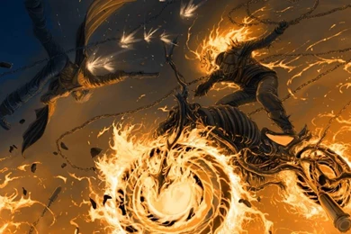 DANTE VS GHOST RIDER WALLPAPER   (