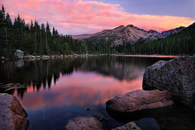 Mountain Lake Sunset Wallpapers