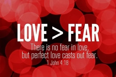 1 John 4:18 – Love > Fear (iPhone Wallpaper)