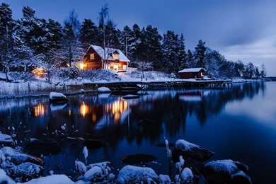 Christmas Night HD Desktop Wallpapers