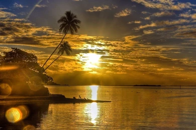 1920x1080 Sunrise Beach Tropical Wallpapers