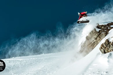 Snowboard Wallpapers   Nicolas Müller Cliff Drop   Whitelines ...