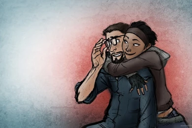 Download 1920x1080 Half Life 2 Cute Hug Art Wallpapers
