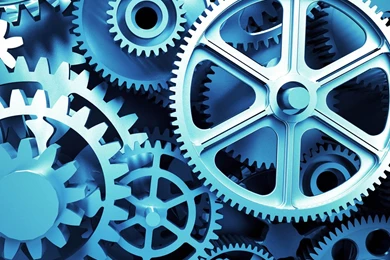 Wallpapers Note 4 Quad 1440 2560 Gears Blue   1440 X 2560   Samsung ...