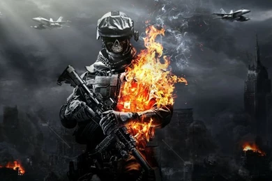 Cool Battlefield 4 Fire Armor In Black Backgrounds