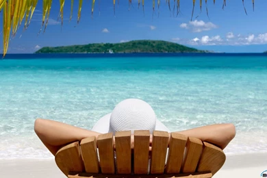 Download Wallpapers Vacation On The Ocean Beach (1440 X 900 ...