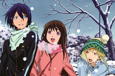 Download Wallpapers 3840x2160 Noragami, Yato, Yukine, Iki Hiyori ...