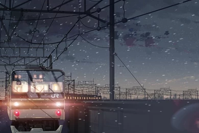 Train Station, Oomiya, Anime, Winter, Art, Go Home, Winter, Wallpapers