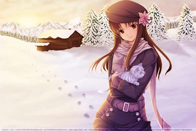 Anime, Girl, Winter, Snow