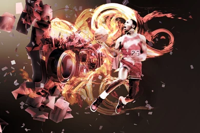 Michael Jordan On Fire Basketball Wallpapers   Streetball