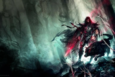 Skulls,wolf Skulls Wolf Weapons Fantasy Art Red Eyes Artwork ...