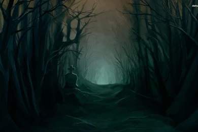 3038) Dark Forest Moon Computer Wallpapers   WalOps.com