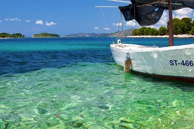 Boat Ocean Clear Water Wallpapers HD