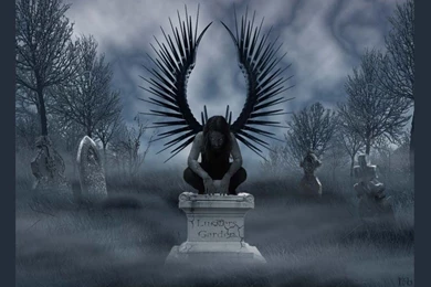 Wallpapers Luzifer Lucifer S Garden Cemetery Devil Scary 1024x768 ...