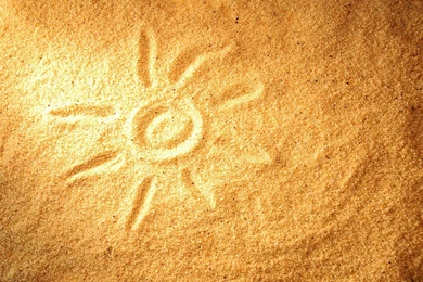 Download Wallpapers 2560x1600 Sand, Drawing, Sun 2560x1600 HD ...