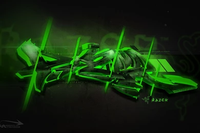 Razer Overclocking Wallpapers 3d Graffiti   Graffiti Technica