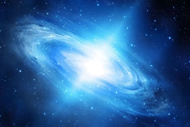 Swirling Blue Nebula Widescreen Wallpapers