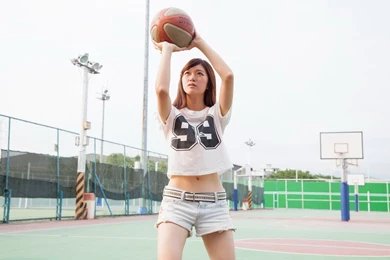 Asian Girl Playing Basketball Wallpapers » WallDevil   Best Free HD ...