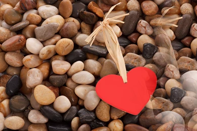 HD Hearts On Pebbles Wallpapers