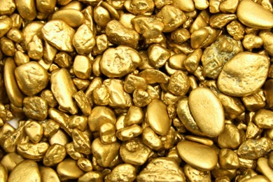 Download Wallpapers 2560x1024 Gold, Stones, Bullion, Pebbles Dual ...