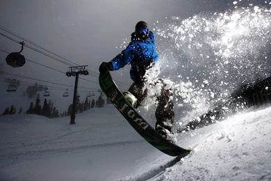 Snowboard Evening Light Trick Hd Wallpapers