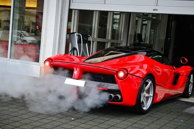 The Smoke From The Exhaust Pipe Ferrari LaFerrari Wallpapers And ...