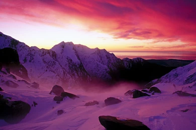 Sunset Over Franz Josef Glacier New Zealand Wallpapers