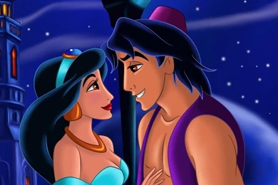 Download Wallpapers 2560x1024 Aladdin, Jasmine, Genie Dual Monitor ...