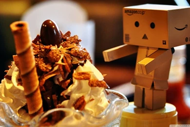 Danbo Loves Ice Cream HD Desktop Wallpapers : High Definition ...