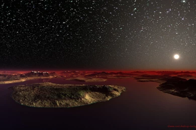 Backgrounds, Space, Cool, Horizon, Wallpapers, Stars, Red, Planets ...