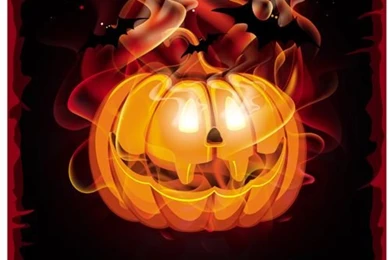 Burning Halloween Pumpkin Backgrounds Vector   Vector Backgrounds ...