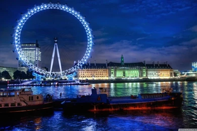 The London Eye At Night HD Desktop Wallpapers : High Definition ...