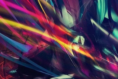 Colorful Line Abstract Art Dark Pattern