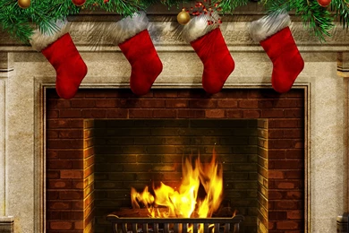 New Year's Socks At A Fireplace Wallpapers And Images   Wallpapers ...