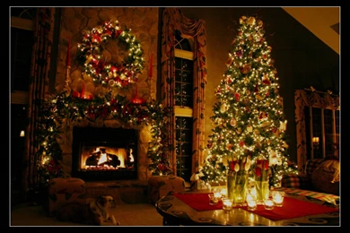 Christmas Fireplace Wallpapers   Wallpapers Cave