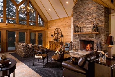 Download Wallpapers 3840x2400 Room, Comfort, Style, Fireplace Ultra ...