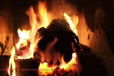 Virtual HD Fireplace Video 1080p (Large Log Fire)   Fireplace ...