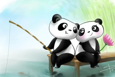 Panda Love Cute Wallpapers For Desktop, Laptop & Mobile