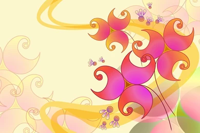 Colorful Set Of Flowers On Light Colored Background, It Knows What ...