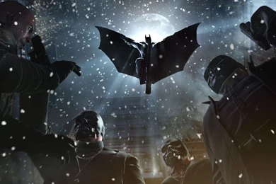 Batman: Arkham Origins – Batman Jumps Thugs 2k Wallpapers
