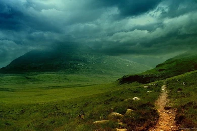 Download 1366x768 Interestingly Colored Landscape Wallpapers