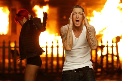 Eminem Rap Music Rihanna Fire Wallpapers