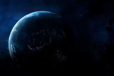 Wonderful Photo Of Earth From Space On Darkness Side