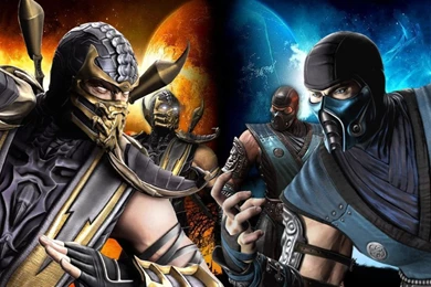 Mortal Kombat Sub Zero Vs Scorpion   Wallpaper.
