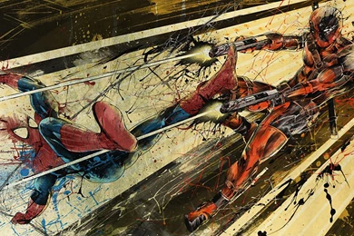 Spiderman And Deadpool Wallpaper Images