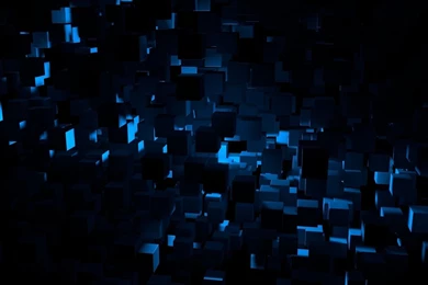 Blue Cubes In The Shadows Wallpapers   3D Wallpapers