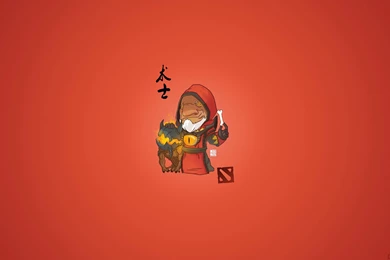 Download Wallpapers 3840x2160 Warlock, Dota 2, Chibi, Simple Art 4K ...